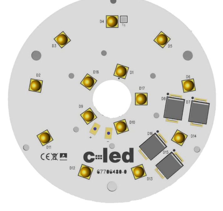 Modulo led circolare diametro 67mm 14 led 24V